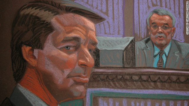 John Edwards is sketched at his trial on Thursday. On the witness ...