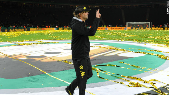Borussia Dortmund were crowned champions of Germany for a second year in a row, with Jurgen Klopp's side finishing eight points ahead of Champions League finalists Bayern Munich.
