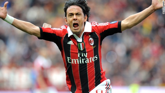 Filippo Inzaghi marked his final game for AC Milan in similar style to Del Piero, netting the winner in a 2-1 defeat of Novara. Milan finished second, four points behind Juve.