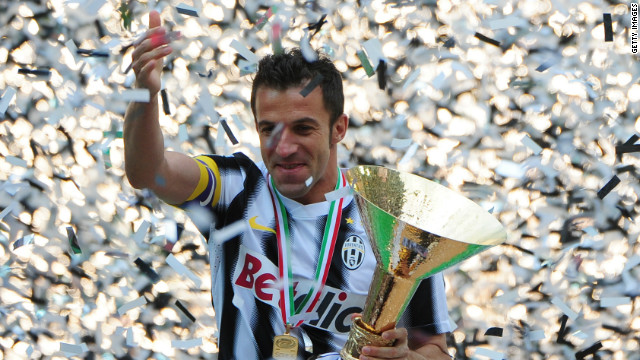 Veteran striker Alessandro del Piero celebrated his final game for Juventus in style, scoring as the Italian champions beat Atalanta 3-1. Juventus were undefeated throughout the 38-game league season.