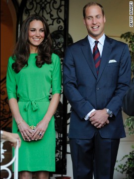 Kate wore a green Diane Von Furstenberg frock in Los Angeles on July 8.