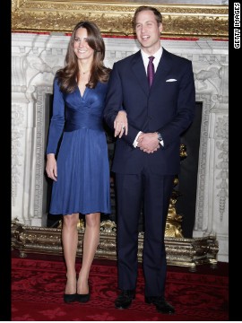 Will and Kate posed for photographs after announcing their engagement in November 2010.