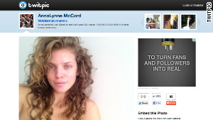 AnnaLynne McCord posted this photo of herself, makeup free, on Twitter. 