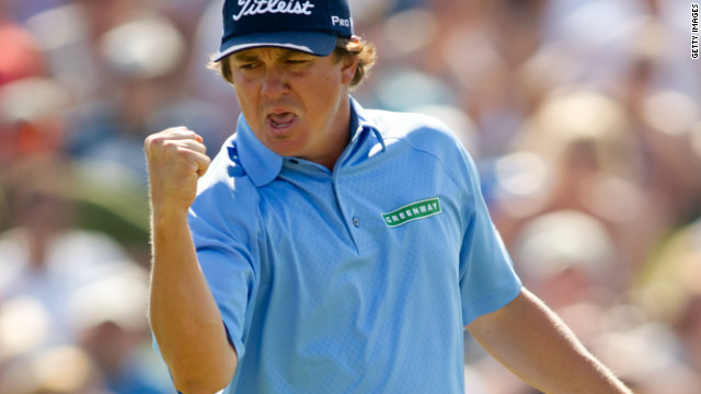 American golfer Jason Dufner rose to a career-high 14th in the world rankings after winning the HP Byron Nelson Championship.