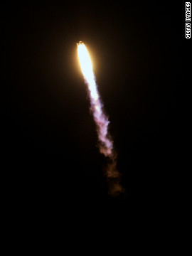 The Falcon 9 rocket launches on May 22 in Cape Canaveral.