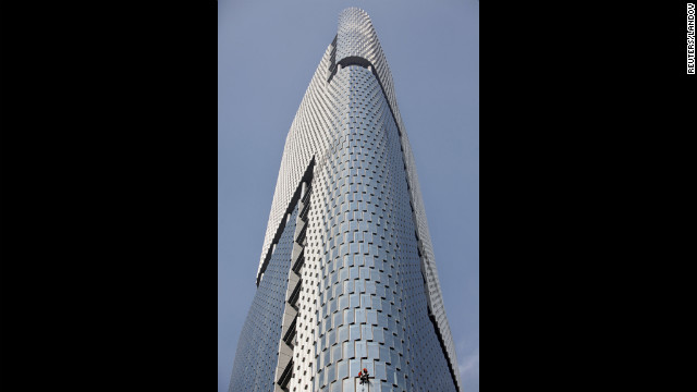 Completed in 2010, the Zifeng Tower in Nanjing has an architectural height of 1,476 feet (450 meters) and is occupied to a height of 1,039 feet (316.6 meters). 