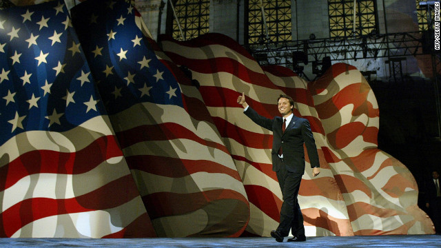 A month later, the candidate for vice president speaks at an Election Night campaign rally in Boston. 