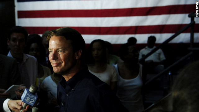 During his "poverty tour," Democratic presidential candidate Edwards toured eight states. Here he speaks in Pittsburgh in July 2007.