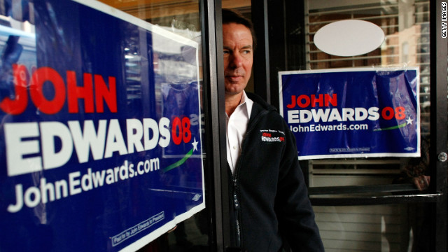 Days before South Carolina's 2008 Democratic primary, Edwards speaks to the press in Bennettsville.