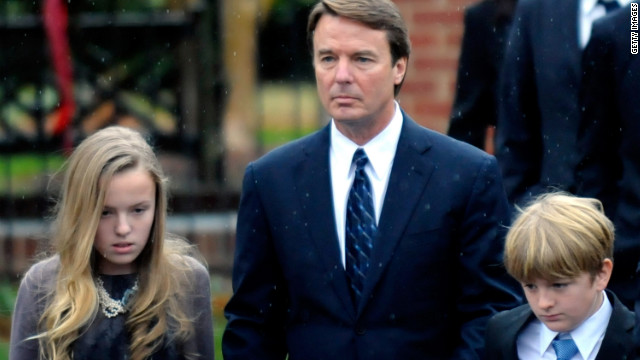 Edwards and two of his children, Emma Claire and Jack, leave the funeral service for Elizabeth Edwards, who died at 61 after a six-year battle with breast cancer in December 2010. 