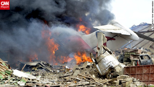 An airliner carrying 153 people crashed on Sunday, June 3, in a residential neighborhood in Lagos, Nigeria's most populated city. There were no survivors.
