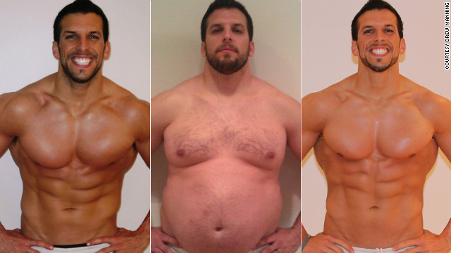 Fitness trainer Drew Manning gained 70 pounds in six months, then lost it all before a year was up.