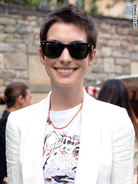 Anne Hathaway shaved her long brown locks for her role as Fantine in Tom Hooper's<a href='http://marquee.blogs.cnn.com/2012/05/30/watch-teaser-trailer-for-les-miserables/' > "Les Miserables,"</a> due in December.