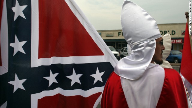 Members of the Fraternal White Knights of the Ku Klux Klan in Pulaski, Tennessee, in 2009.