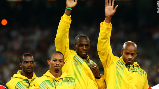 Bolt completed a gold medal treble as Jamaica's sprint relay quartet also triumphed in Beijing. 