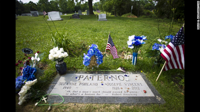 The grave of Joe Paterno is at Spring Creek Presbyterian Cemetery in State College, Pennsylvania. 