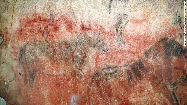 In Spain's Tito Bustillo Cave, scientists found these horse paintings overlaying older red paintings, which could be 29,000 years or older.