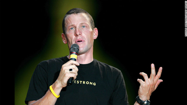 After his six consecutive Tour de France win in 2004, Armstrong attends a celebration in his honor in front of the Texas State Capitol in Austin.