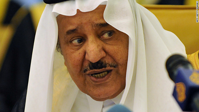 Saudi Crown Prince Nayef bin Abdulaziz was heir to the Saudi throne. 