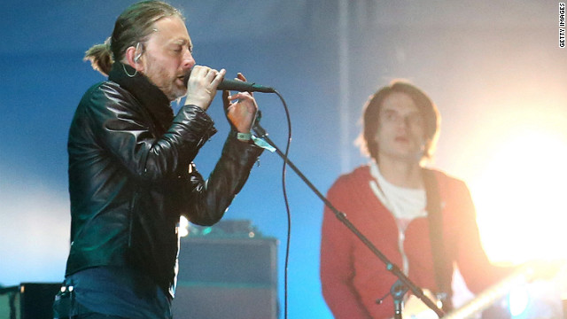 Radiohead's Thom Yorke performs at the Coachella Valley Music & Arts Festival on April 14, 2012.