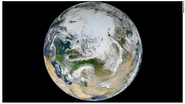 La Tierra como una canica blanca