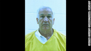 Sandusky was booked into Centre County jail after Judge John Cleland revoked his bail. 