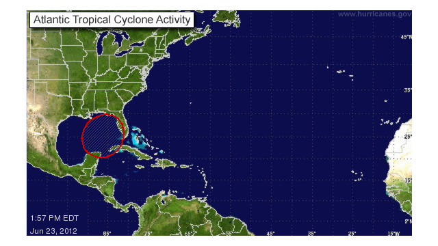 Se forma la tormenta tropical Debby en Golfo de México
