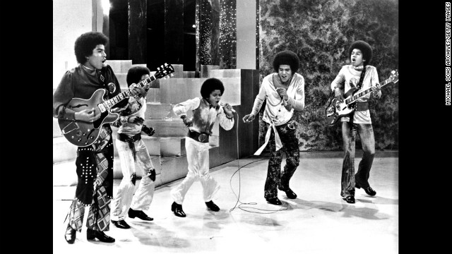 The Jackson 5 perform on a TV show circa 1969. From left, Tito Jackson, Marlon Jackson, Michael Jackson, Jackie Jackson and Jermaine Jackson.