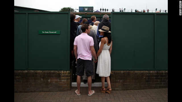 A general view of atmosphere on day two of the Wimbledon Lawn Tennis Championships at the All England Lawn Tennis and Croquet Club on June 26.