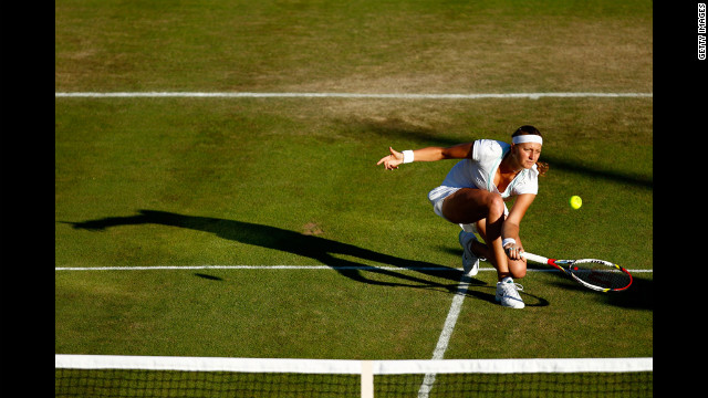 Petra Kvitova of the Czech Republic during her women's singles second-round match against Elena Baltacha of Great Britain June 28.