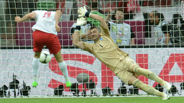 Euro 2012 sparked into life when striker Robert Lewandowski scored the first goal of the tournament against Greece. Despite a lively opening, the co-hosts had to settle for a 1-1 draw.