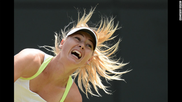 Russia's Maria Sharapova serves against Taiwan's Su-Wei Hsieh in a third-round women's singles match Friday.