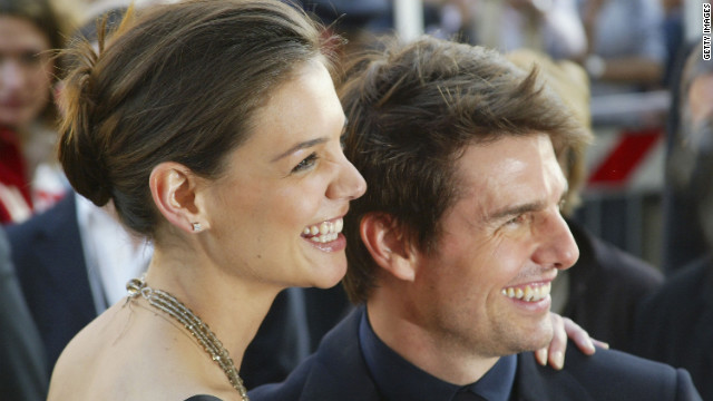 In April 2005, Cruise and Holmes attend an awards ceremony in Rome.