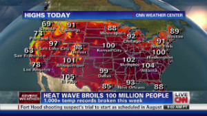 heat wave affecting 100 million