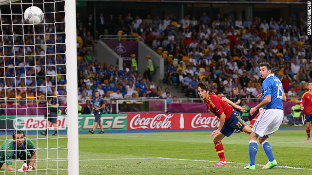 The Manchester City midfielder opens the scoring for the reigning champions with a 14th minute header. 