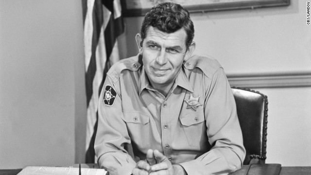 Actor Andy Griffith, who played folksy Sheriff Andy Taylor in the fictional town of Mayberry, died July 3, at the age of 86.