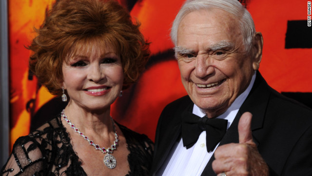 Borgnine and his wife Tova arrive at a special Hollywood screening of the 2010 film 