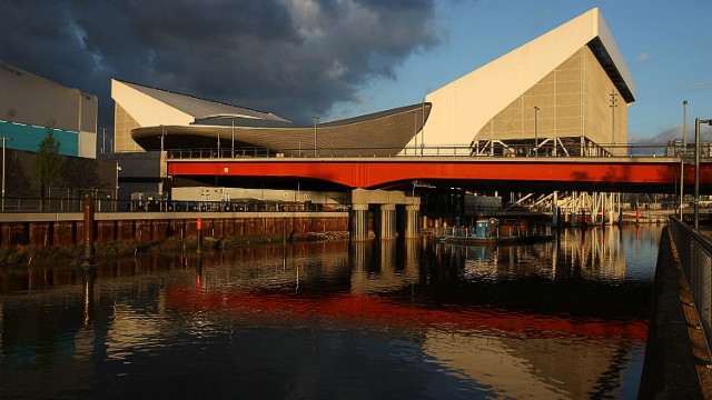 The aquatic center, designed by British architect Zaha Hadid, is another venue with temporary seating. After the Games it's "wings" will be removed shrinking the capacity from 15,000 to 2,500 as it turns into a facility for the local community. 