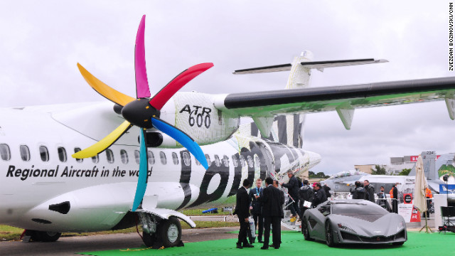 ATR, the world's leading manufacturer of regional aircraft below 90 seats, displays their updated version of the ATR 72-600. Proving to be a success at this year's show, the manufacturer has announced 23 firm orders from customers.