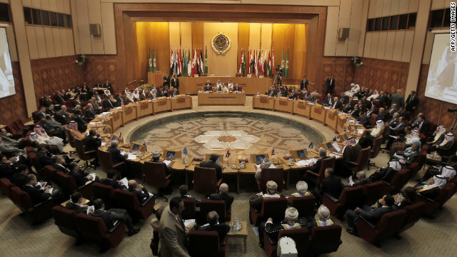 Arab foreign ministers attend an emergency meeting at the Arab League headquarters in Cairo on October 16, 2011, to discuss the crisis in Syria.