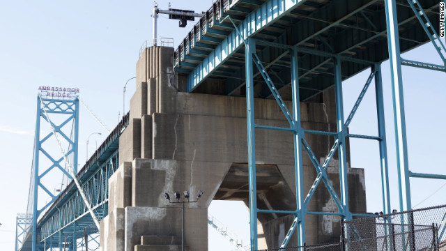 The Coast Guard closed the Ambassador Bridge between Michigan and Ontario late Monday in response to a threat.