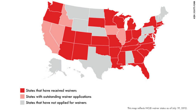 More states and D.C. receive NCLB waivers; Vermont, Alabama, Nebraska reject them
