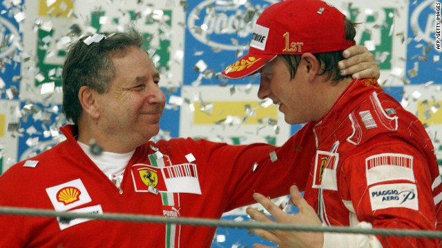 Jean Todt, left, presided over Ferrari's last world drivers' title when Kimi Raikkonen triumphed in 2007.