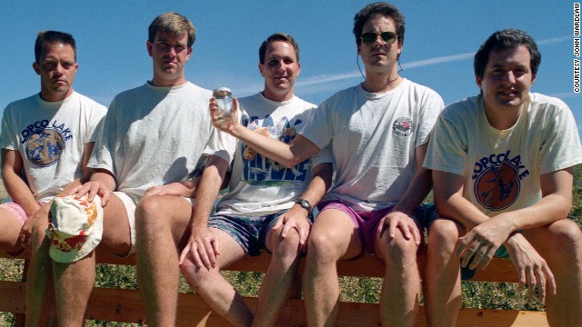 From left to right: John Wardlaw, Mark Rumer, Dallas Burney, John Molony and John Dickson in 1997. 