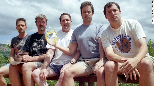 From left to right: John Wardlaw, Mark Rumer, Dallas Burney, John Molony and John Dickson in 2002. 