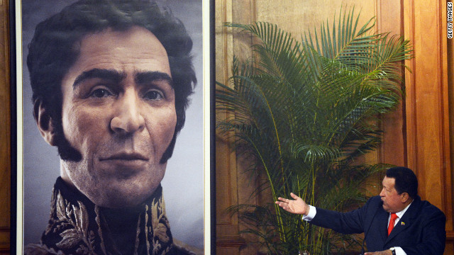 Chávez celebra el natalicio de Simón Bolívar presentando un retrato digital