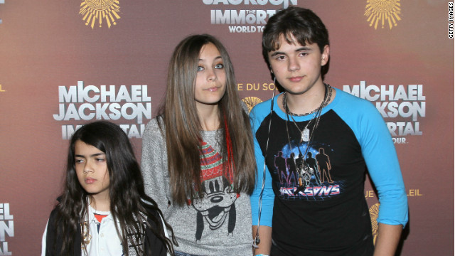 Blanket Jackson, Paris Jackson and Prince Jackson attend the Los Angeles premiere of Michael Jackson 'THE IMMORTAL' World Tour at Staples Center in 2012.