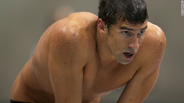 U.S. swimmer Michael Phelps did end up qualifying for eight events but dropped 200-meter freestyle. Here, he looks on during the men's 4 x 100-meter freestyle relay final on Day 2 of the London Olympics. 