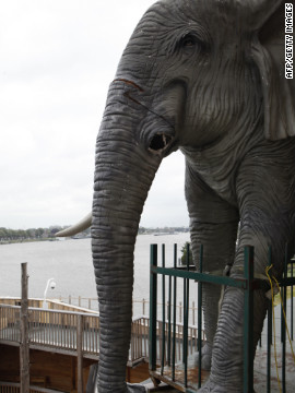 This is not Huibers' first ark. He finished construction of a half-scale version in 2004, following a dream 12 years earlier about a flood sweeping the Netherlands.