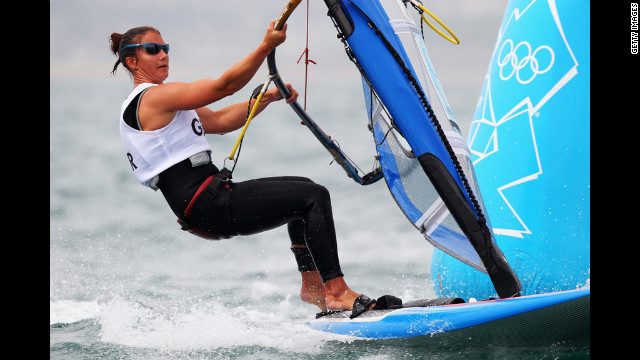 Bryony Shaw represents Great Britain in the women's sailing competition. 